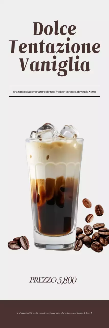 Promozione del menu del caffè moderno beige