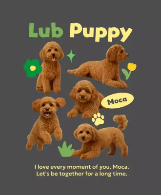 Bingkai Foto Hewan Peliharaan Bayi Abu-abu