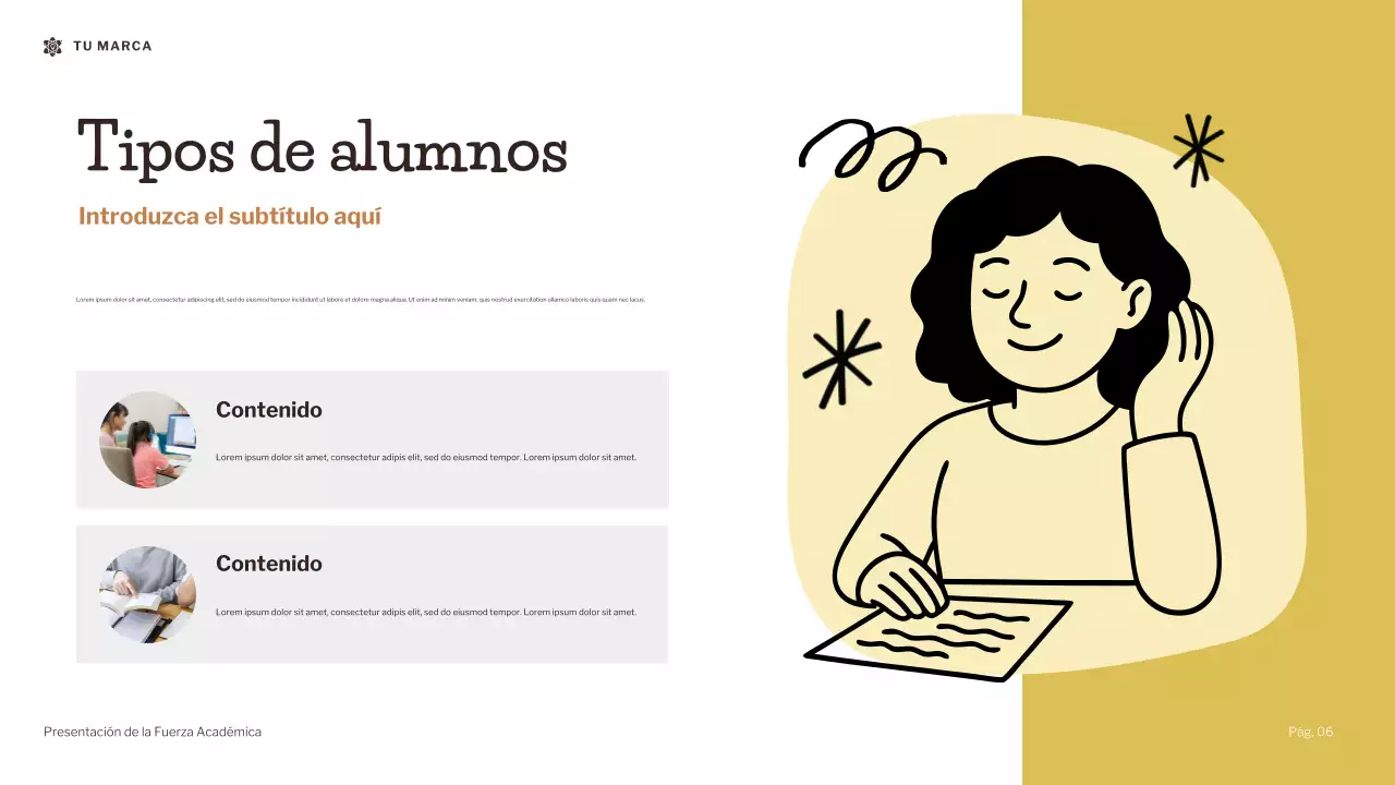 Presentación de fortaleza académica de la ilustración moderna de Brown