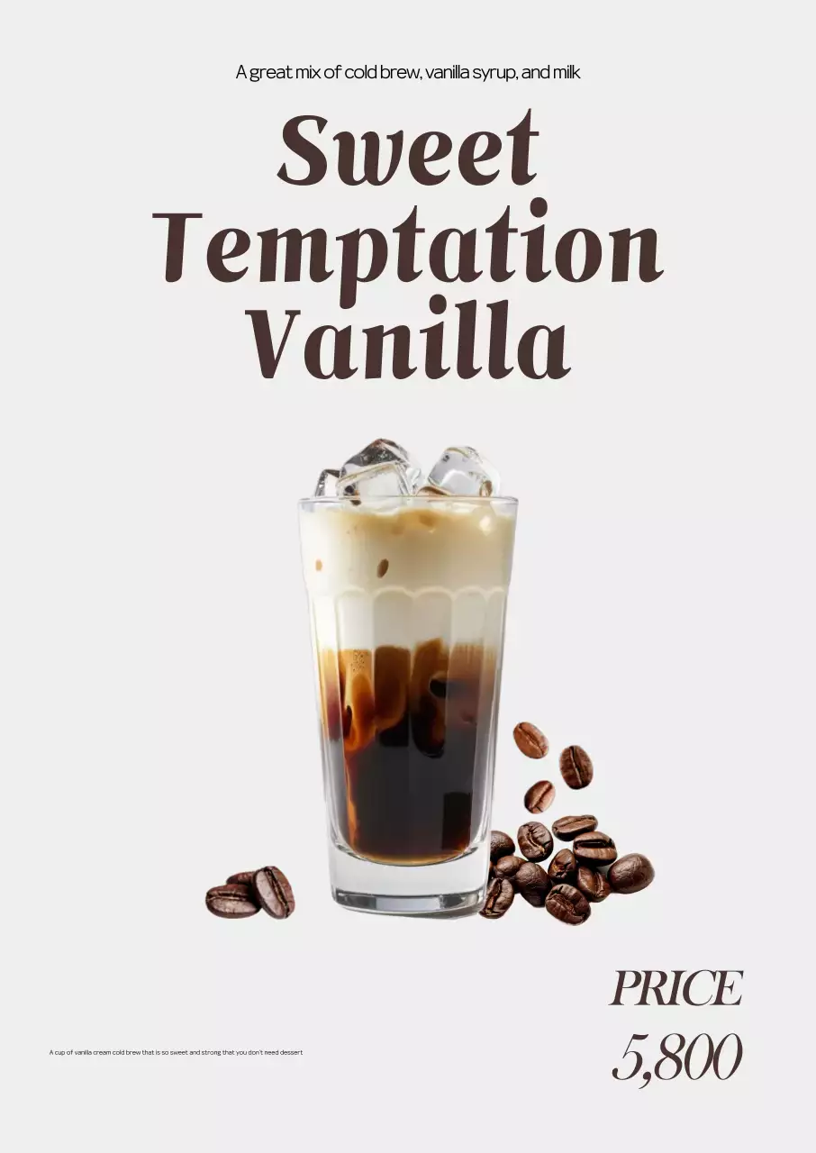 Ivory Modern Coffee Advertisement