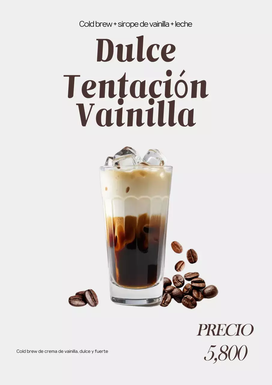 Anuncio de café moderno Ivory