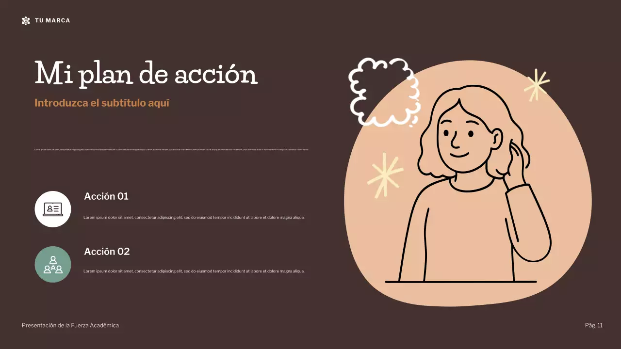 Presentación de fortaleza académica de la ilustración moderna de Brown