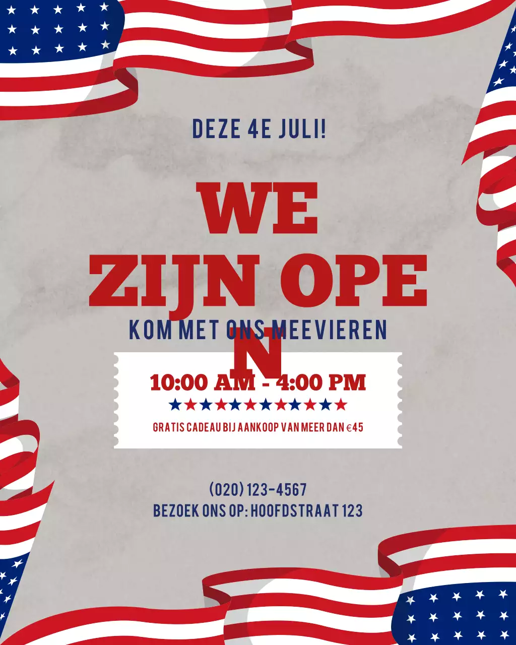 Instagram-bericht met aankondiging van de Rode Patriottische Vakantie