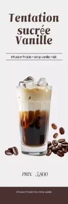 Promotion du menu du café moderne beige