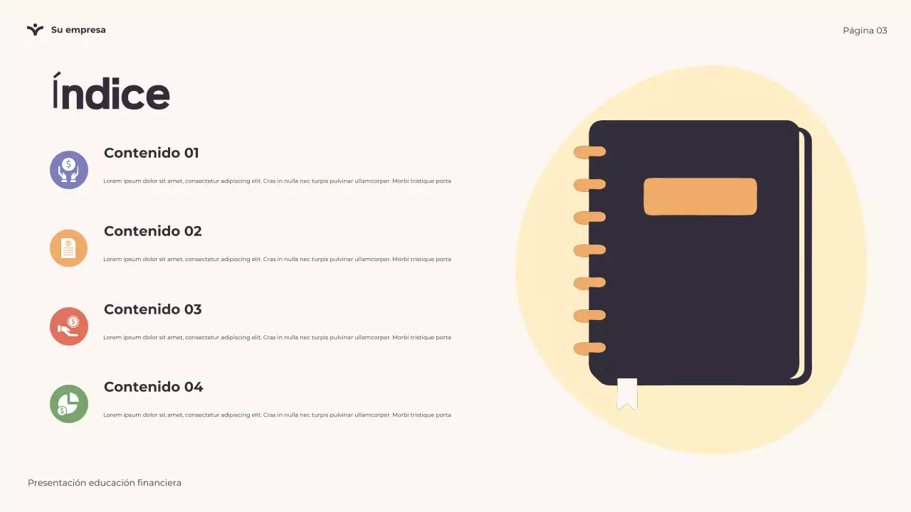 Presentación lúdica sobre educación financiera