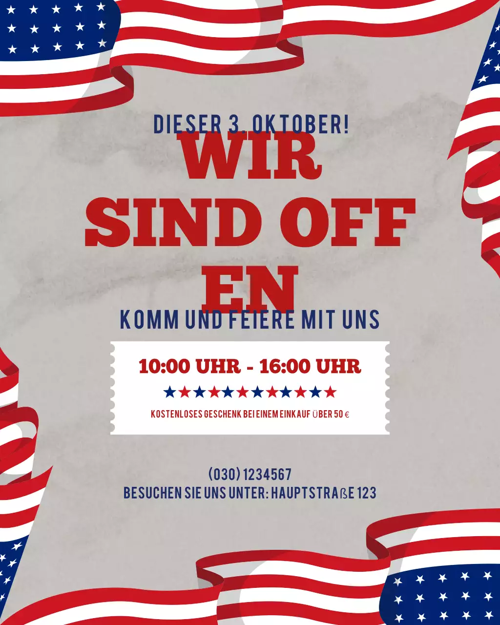 Instagram-Post zur Ankündigung des roten patriotischen Feiertags