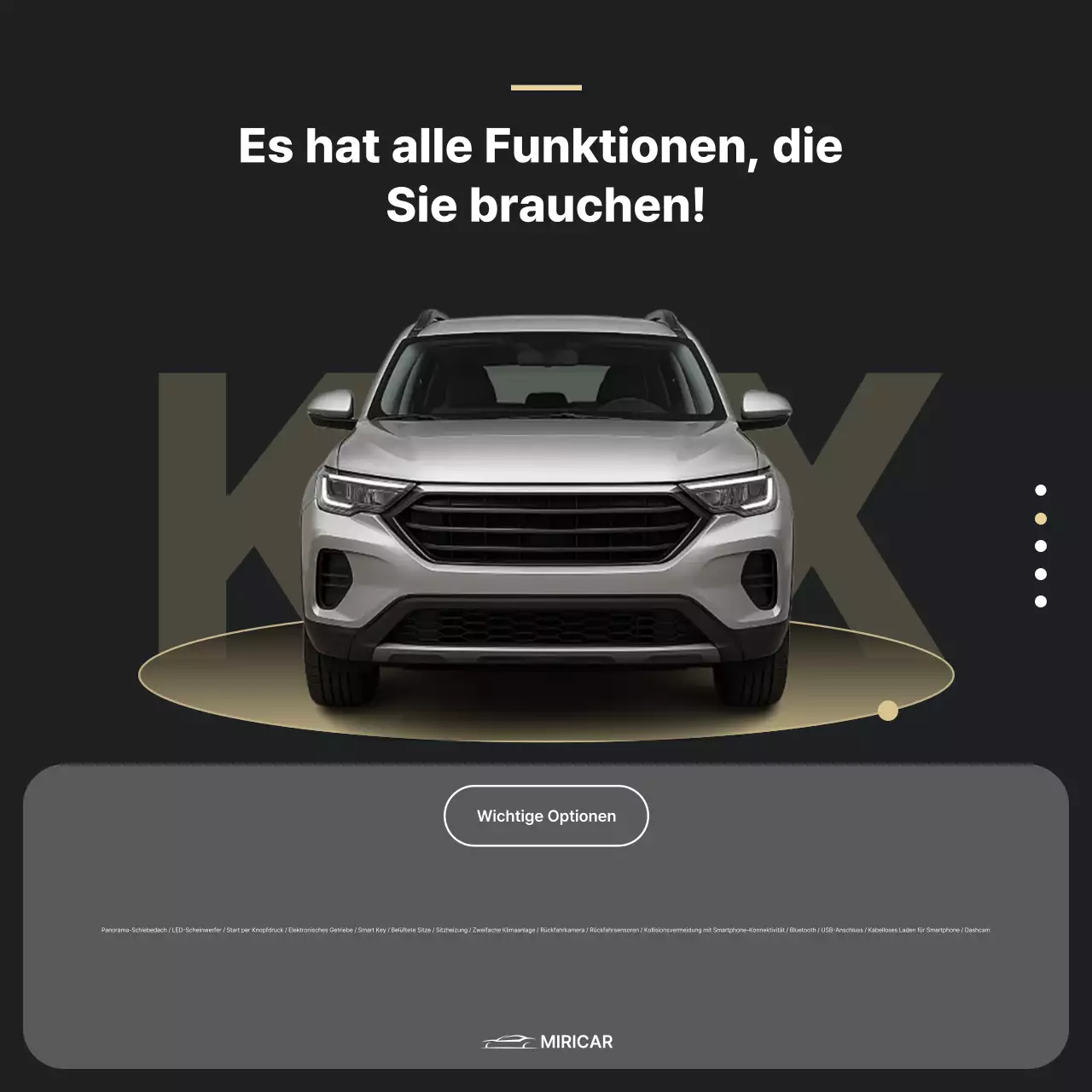 Weiße moderne Autowerbung