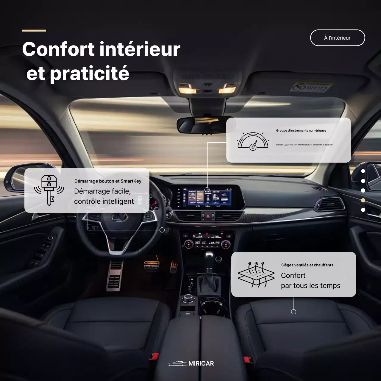 Publicité pour une voiture blanche moderne