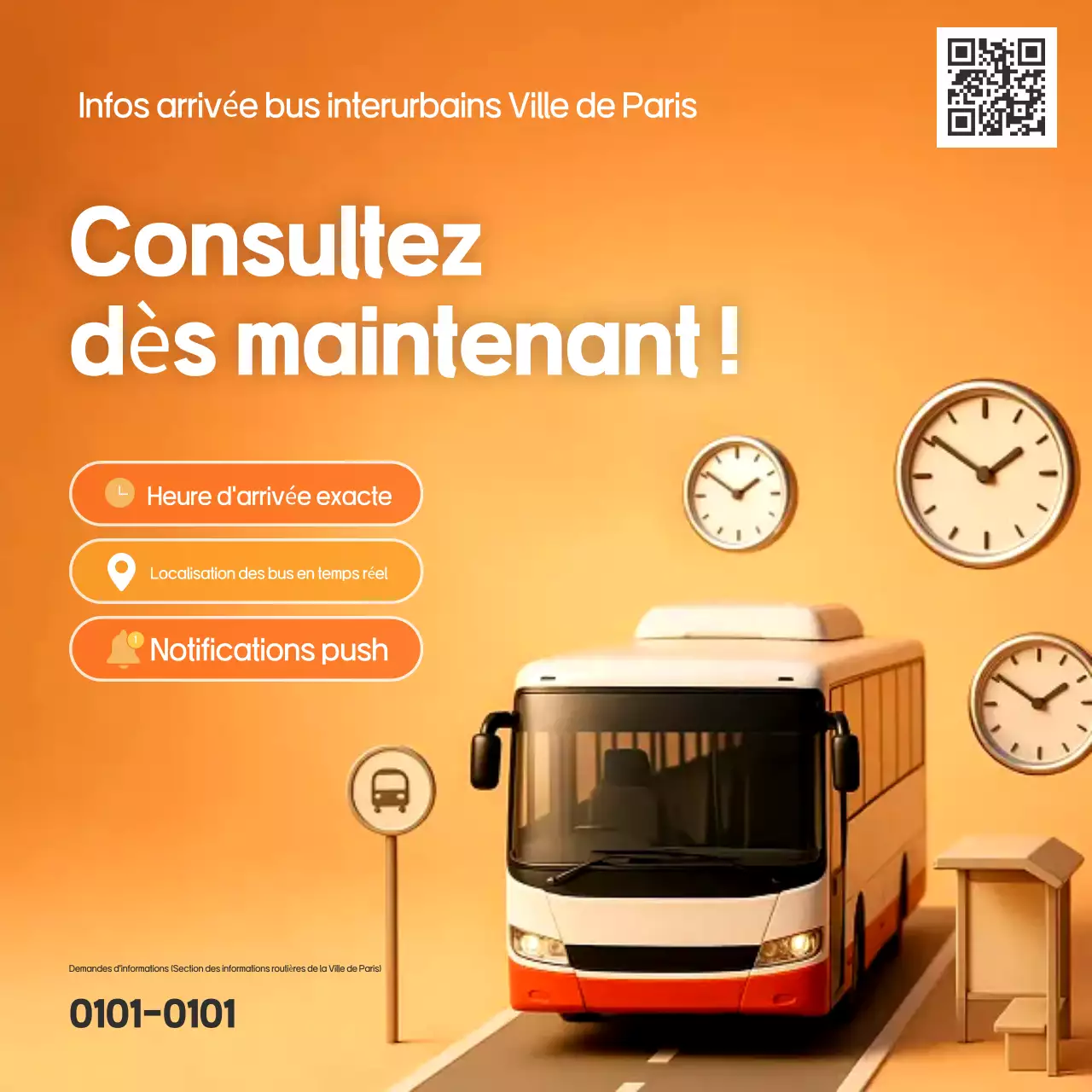 Guide d'information routière moderne orange
