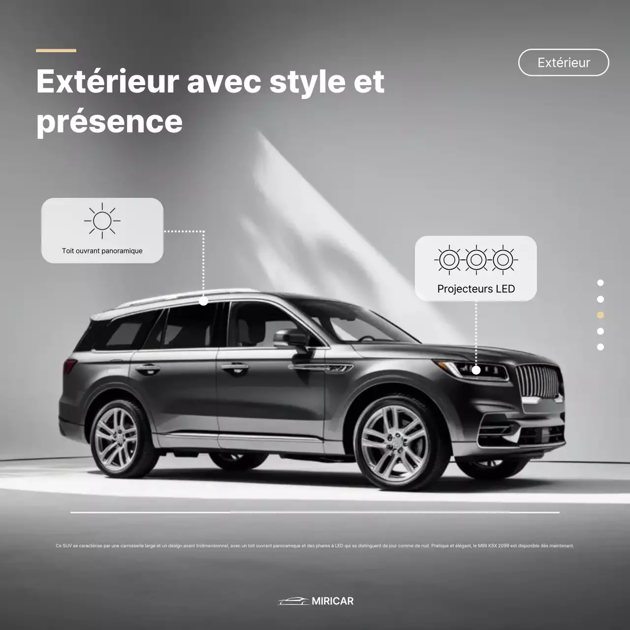 Publicité pour une voiture blanche moderne