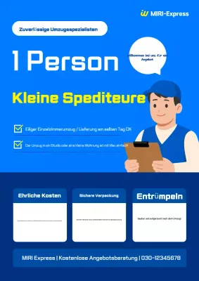 Blue's Simple Moving Center Service-Aktion