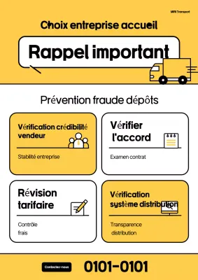 Consignes de sécurité pour le déménagement de Yellow Clean