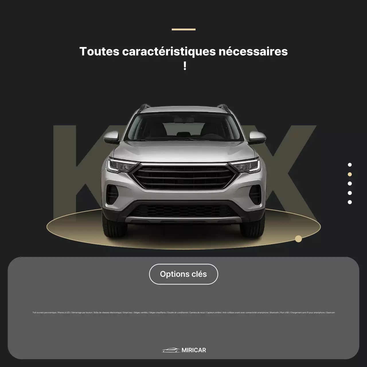 Publicité pour une voiture blanche moderne