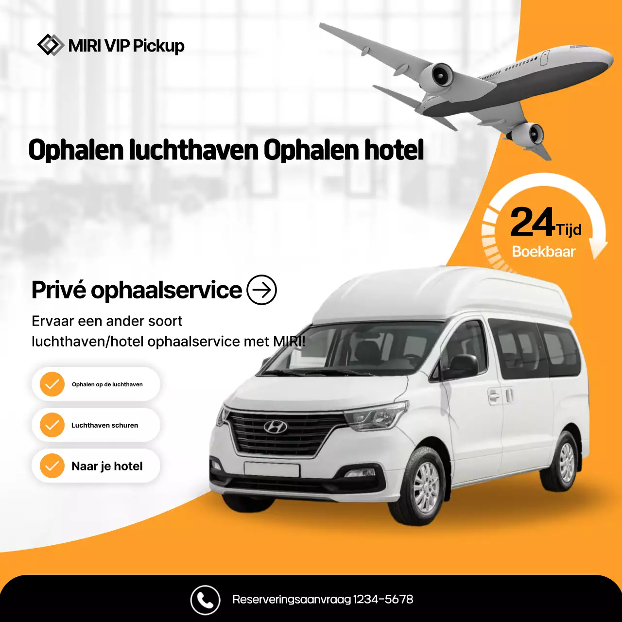 Oranje moderne verkeersadvertentie