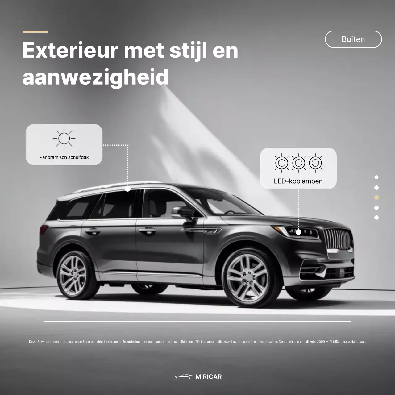 Witte moderne auto-advertentie