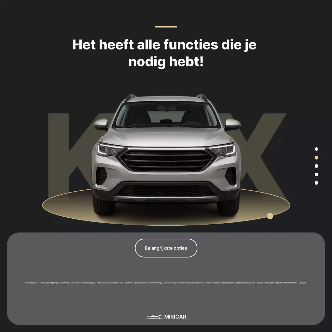 Witte moderne auto-advertentie