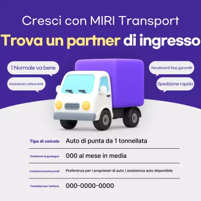 Annuncio di reclutamento per autisti di camion presso Bora Simple Logistics