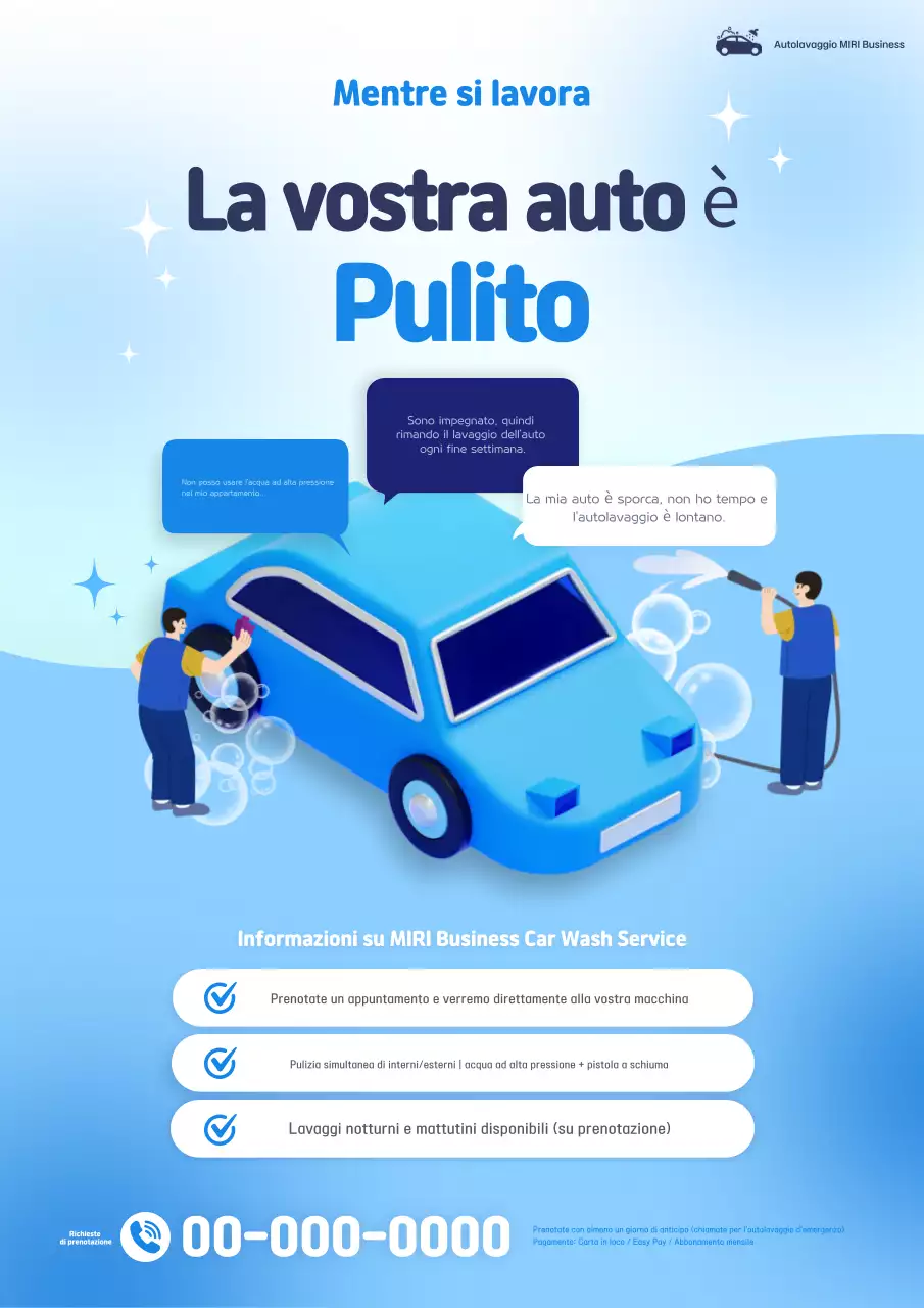 Pubblicità di Sky Blue Modern Car Wash