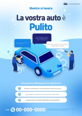Pubblicità di Sky Blue Modern Car Wash