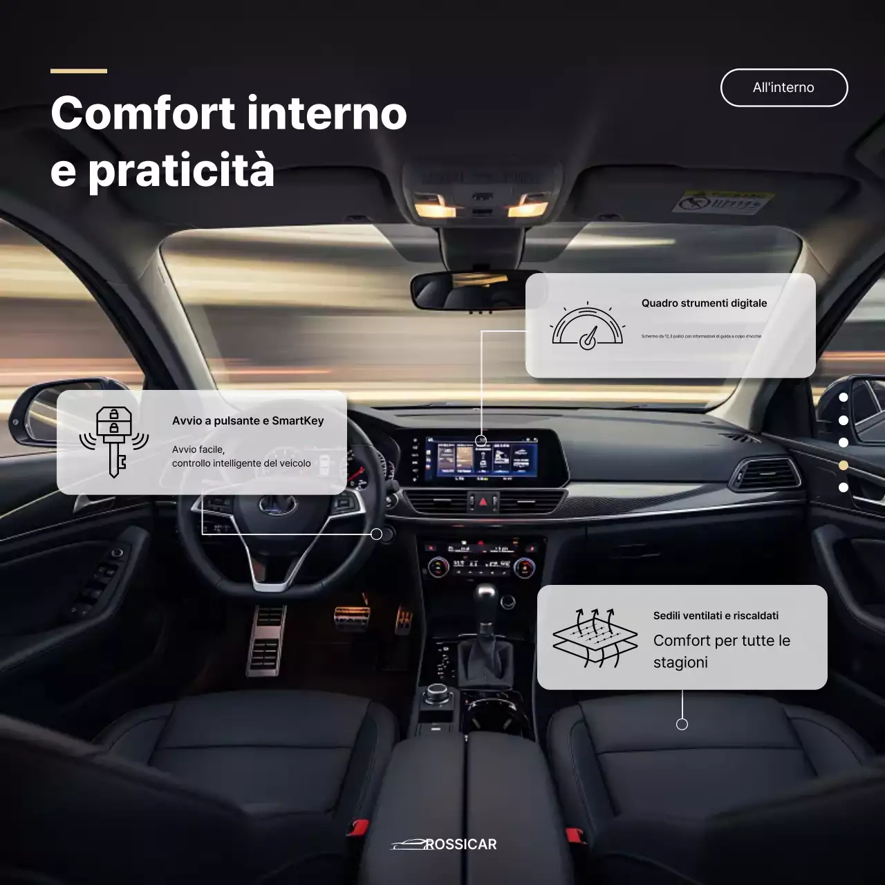 Pubblicità di un'auto moderna bianca