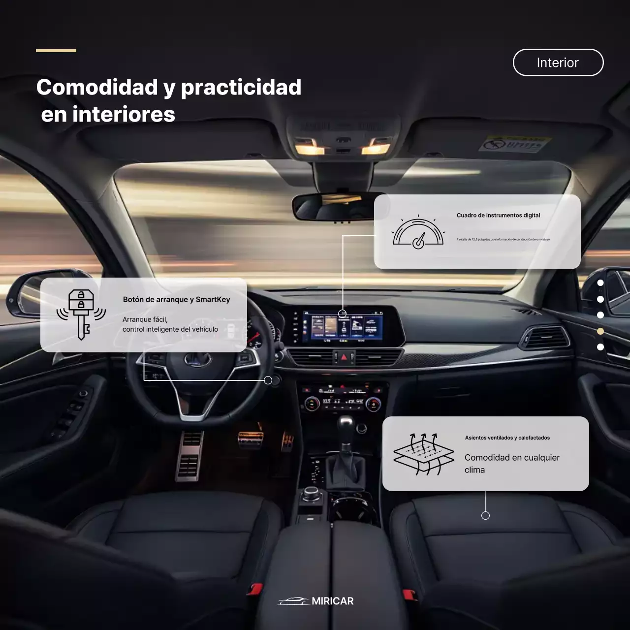 Anuncio de coche moderno blanco