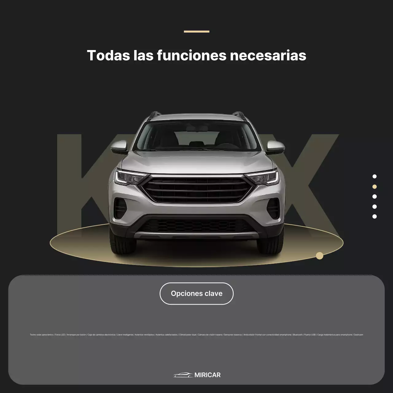 Anuncio de coche moderno blanco