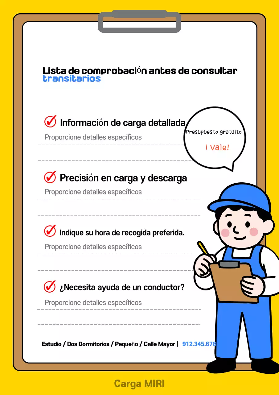 Guía de mudanzas de Yellow Baby