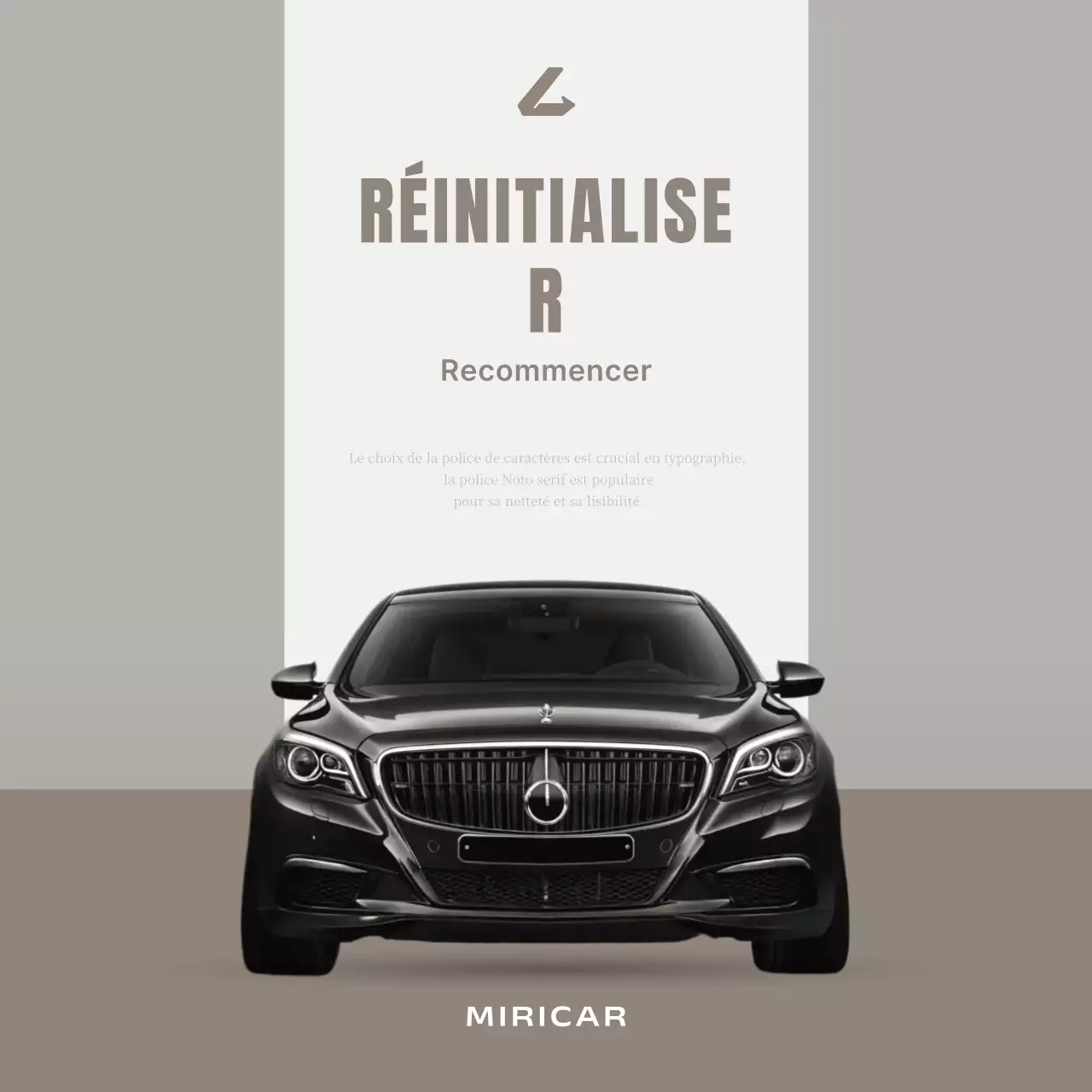publicité pour une voiture grise moderne