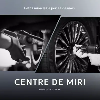 Publicité pour une réparation de voiture moderne grise