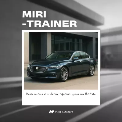 Schwarze moderne Autoservice-Werbung