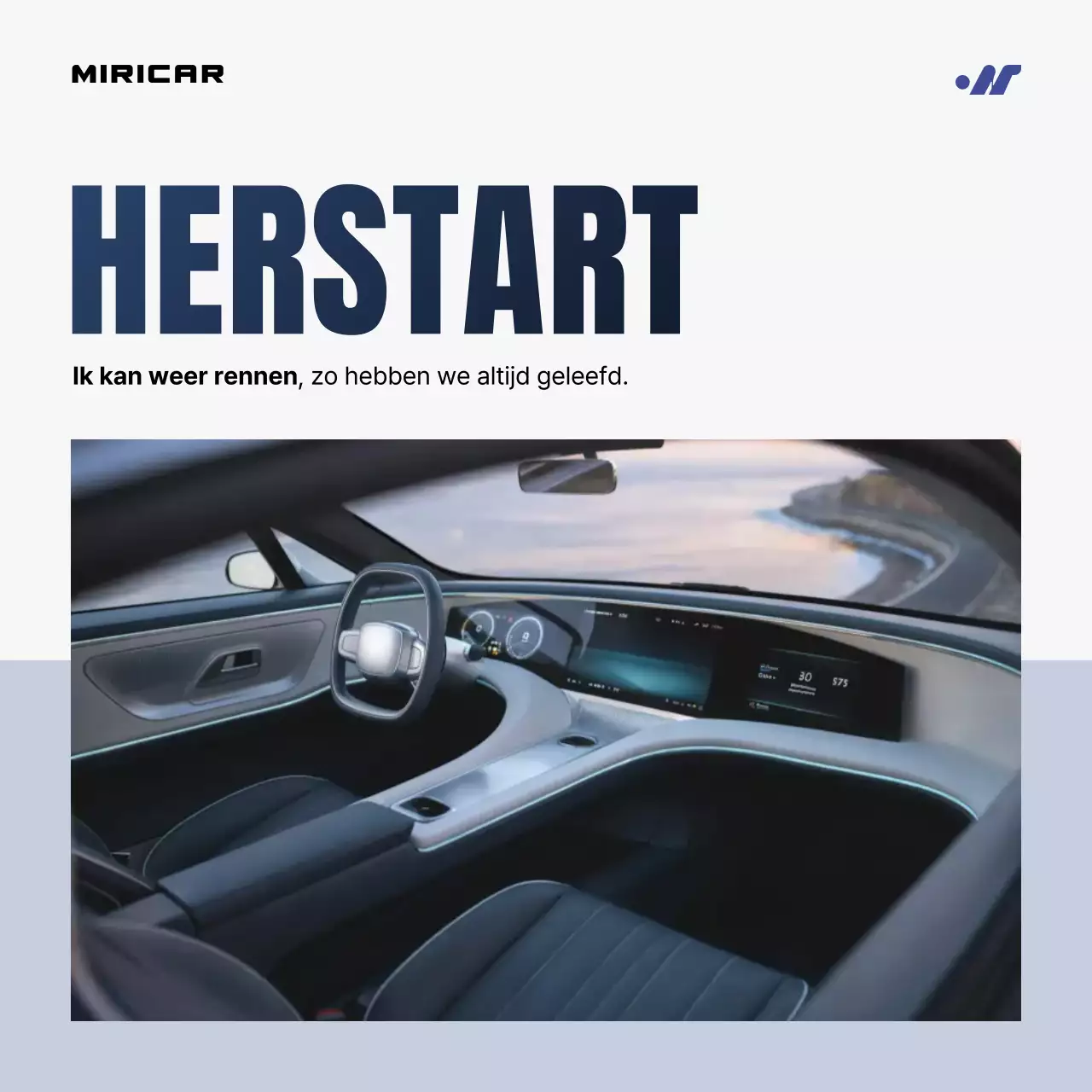 grijze moderne auto-advertentie