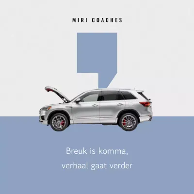 Zilveren moderne autoadvertentie