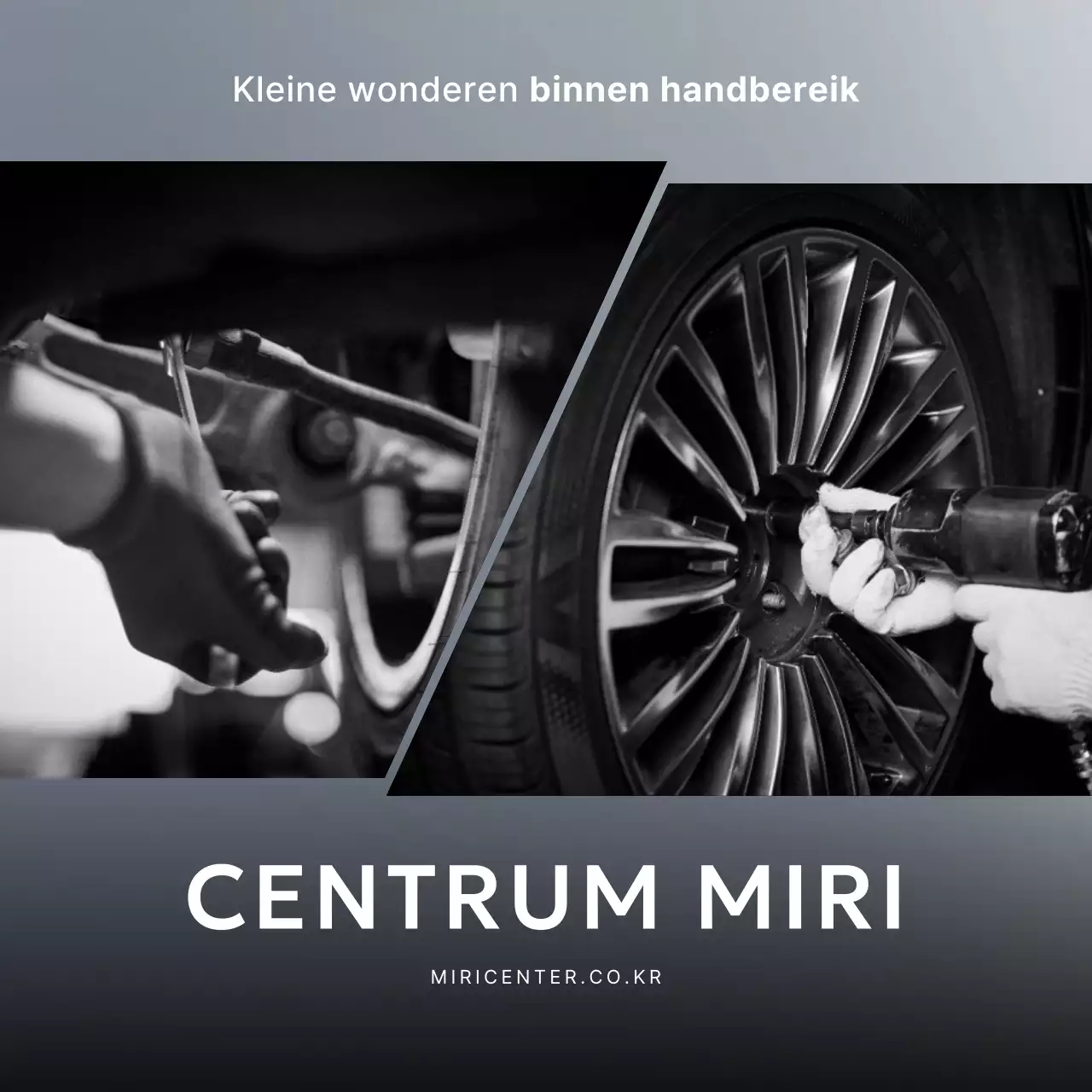 Grijze moderne autoreparatieadvertentie