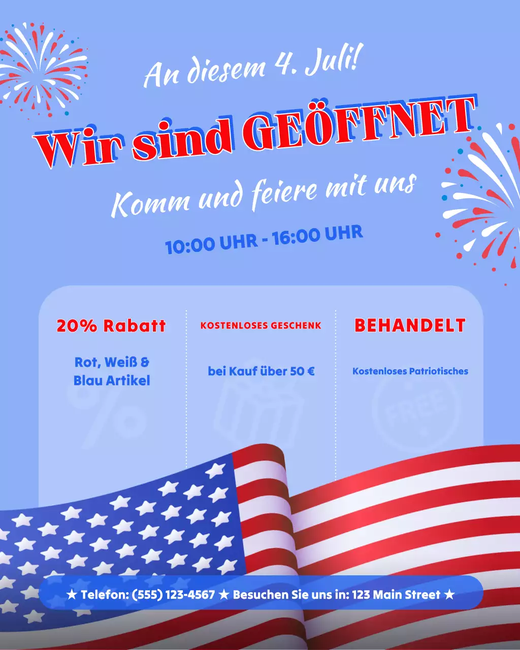 Instagram-Post zu den Stunden am 4. Juli