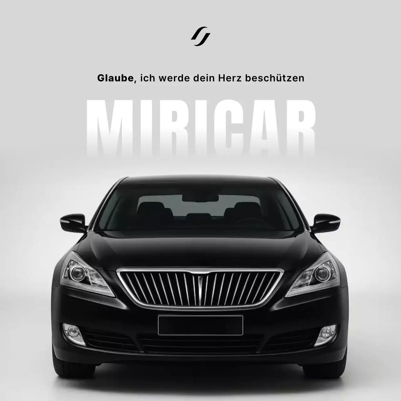 Werbung für schwarzes modernes Auto
