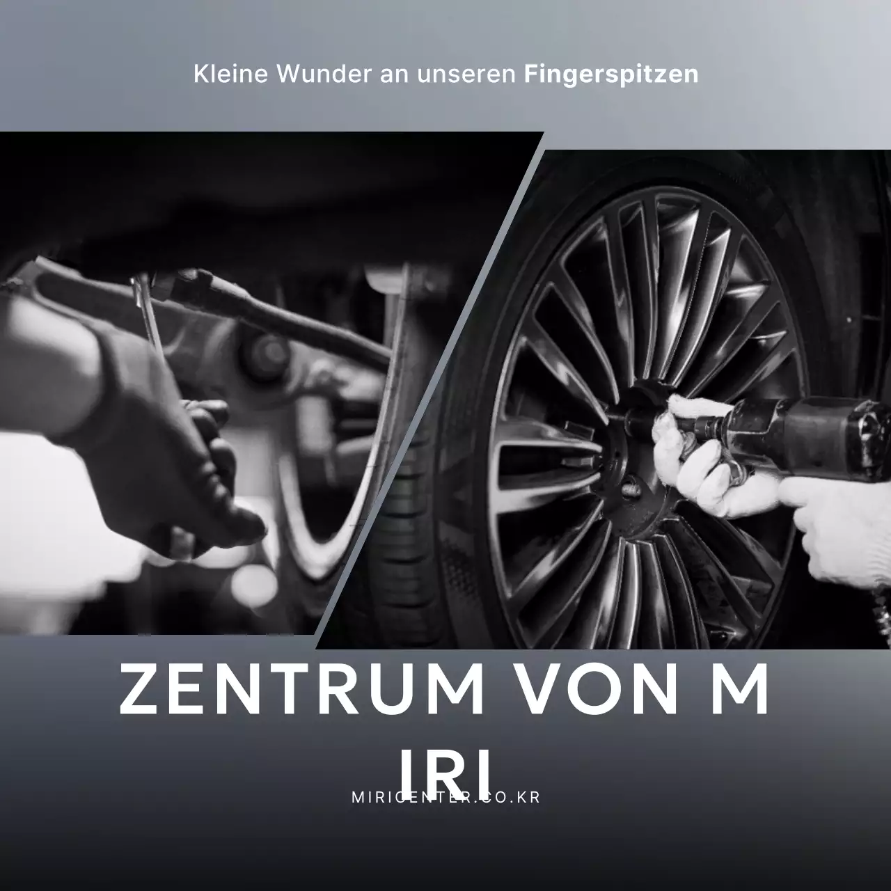 Graue moderne Autoreparaturanzeige