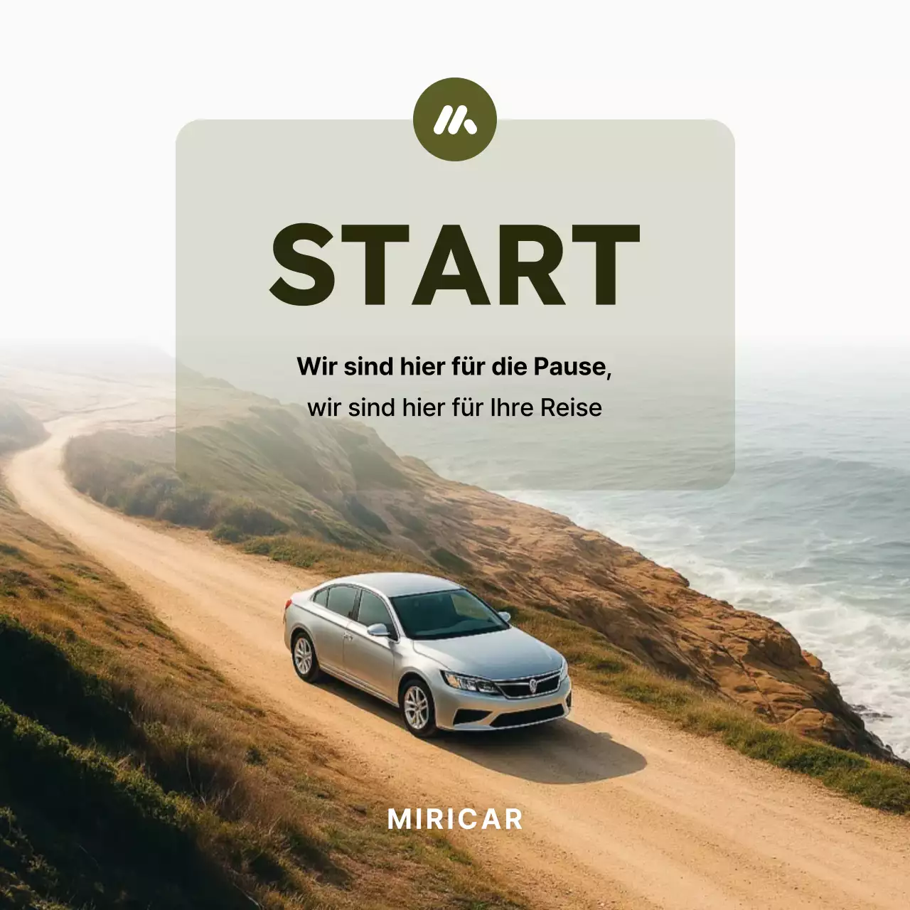 Beige, einfache Autowerbung