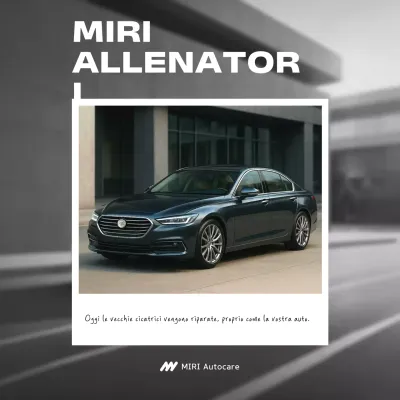 Pubblicità del servizio auto moderne nere