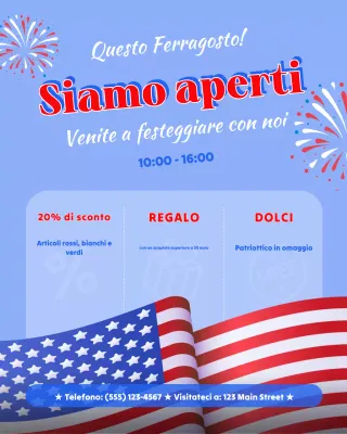 Post Instagram delle ore del 4 luglio