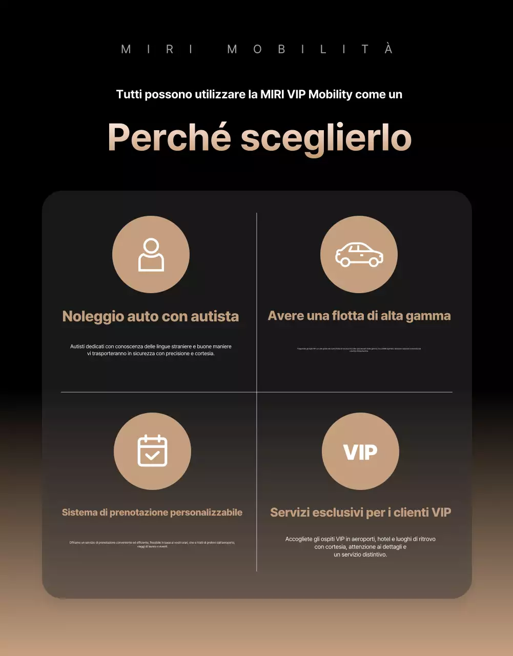 Pubblicità di mobilità di lusso nera