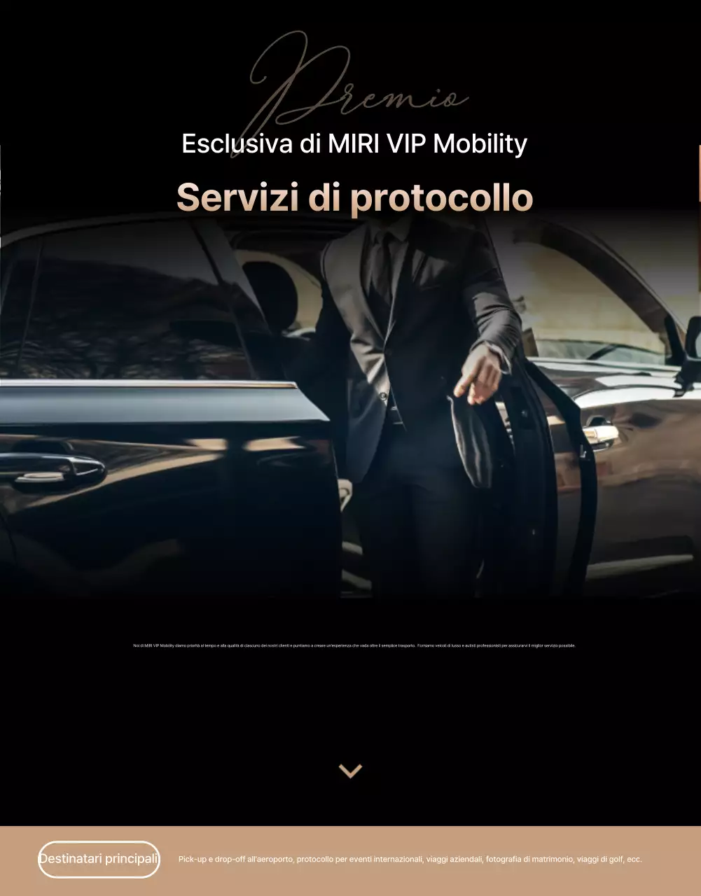 Pubblicità di mobilità di lusso nera