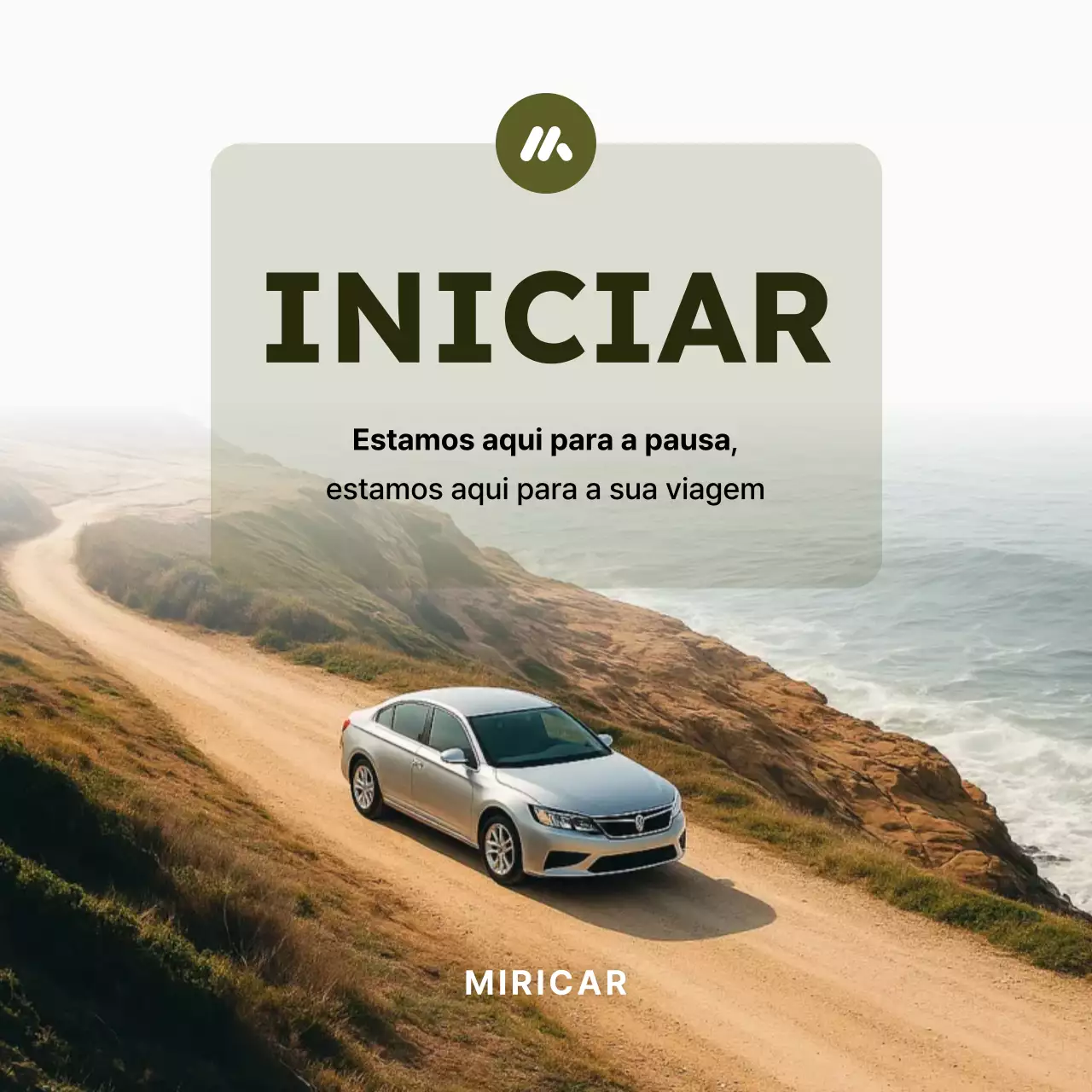 Anúncio de carro simples bege