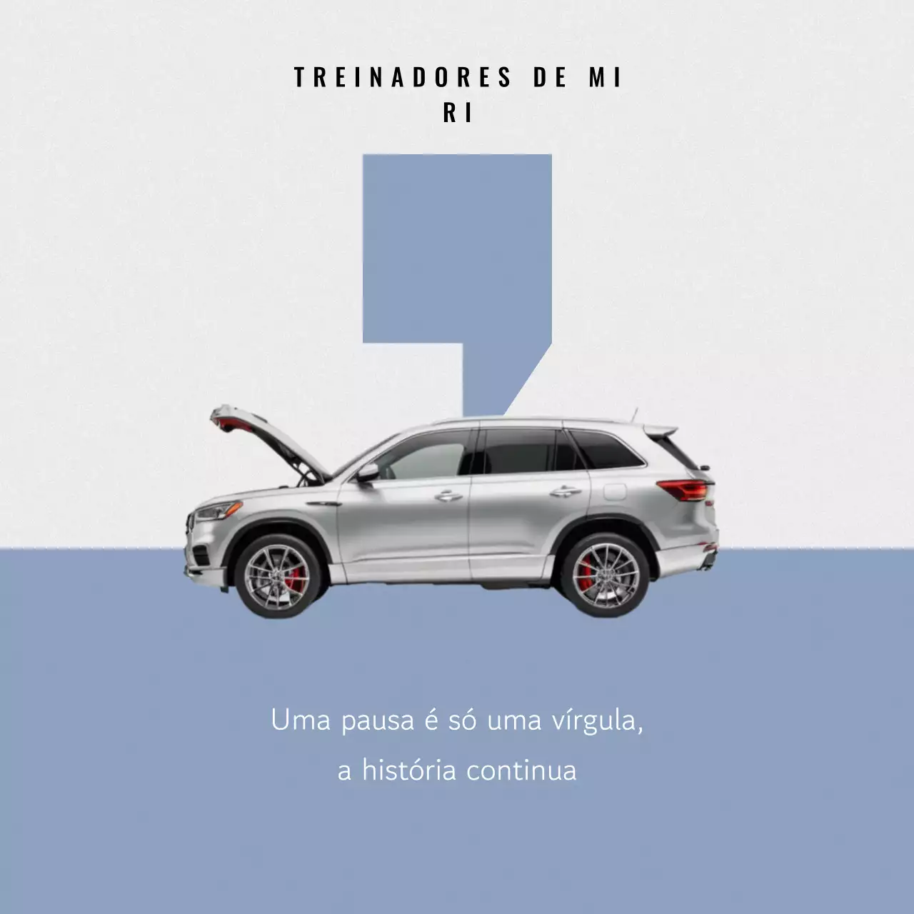 Anúncio de carro moderno prateado