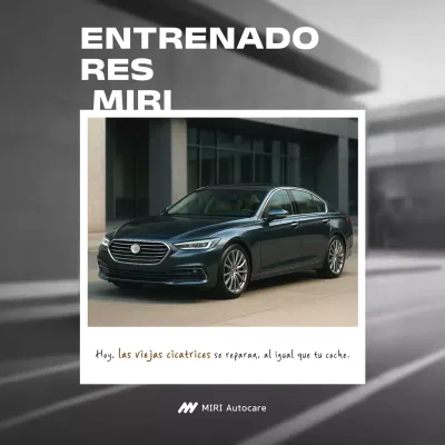 Anuncio de servicio de coches modernos negros