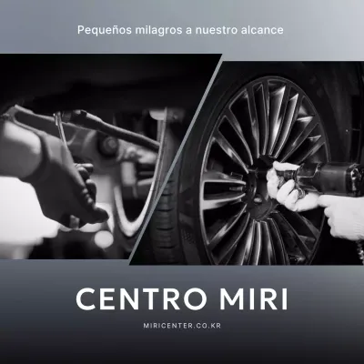 Anuncio de reparación de coches modernos de color gris