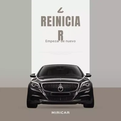Anuncio de coche moderno gris