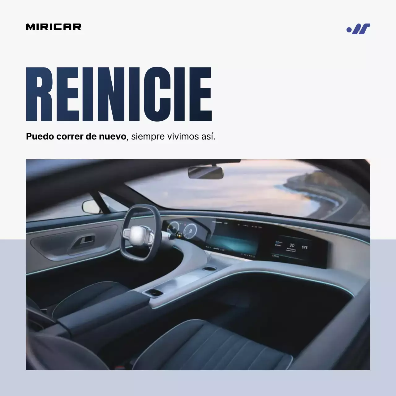 Anuncio de coche moderno gris