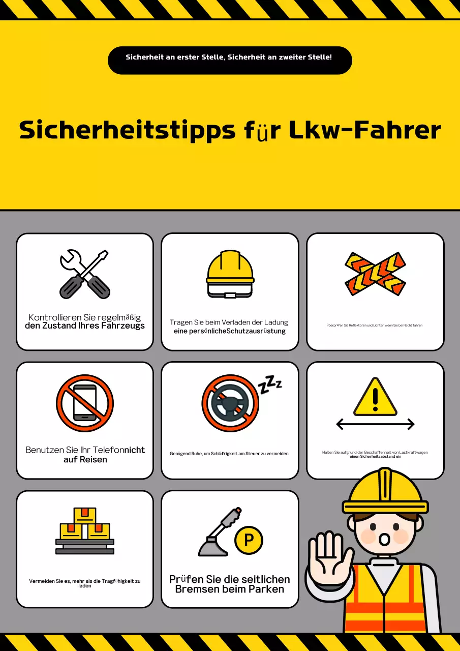 Gelbe einfache Sicherheitsrichtlinien