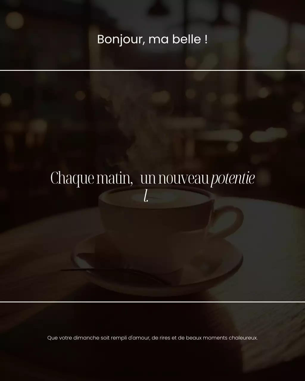 Publication Instagram « Salutations du matin »