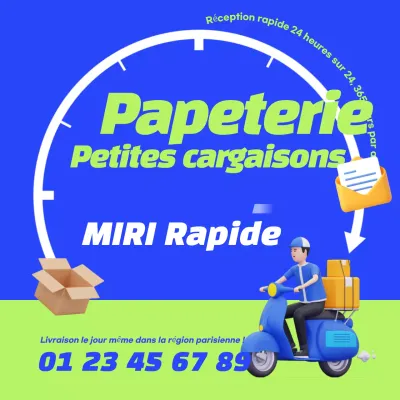 Promotion du service de livraison Blue Modern